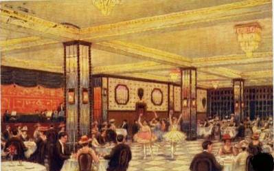 BISMARCK HOTEL - DANCERS IN DINING ROOM - c1910